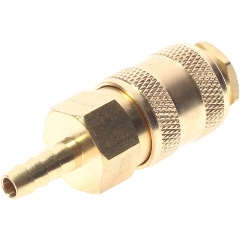 Изображение товара Быстроразъем пневматический ЭВРИКА ER-BSE1-2SH:с клапаном "елочка" 6мм (латунь)