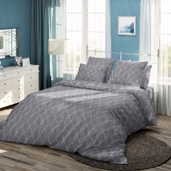 Изображение товара Евро комплект постельного белья Самойловский Текстиль Поплин Lau с наволочками 50х70 926844