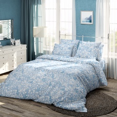 Изображение товара Евро комплект постельного белья Самойловский Текстиль Поплин Лепесток с наволочками 50х70 926316