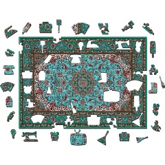 Изображение товара Фигурный деревянный пазл EWA Дедушкин советский ковер 39x28 см