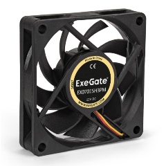 Изображение товара Вентилятор для корпуса ExeGate EX07015H3PM 12В 70x70x15мм 3pin+Molex