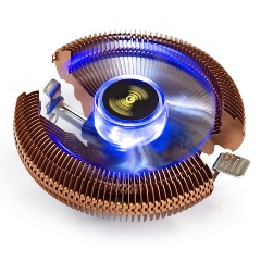 Изображение товара Кулер для процессора ExeGate Wizard EE91-PWM.Cu.BLUE с голубым вентилятором
