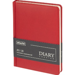 Изображение товара Ежедневник недатированный ATTACHE Classic А5, 140х200мм, 136л, красный