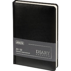 Изображение товара Ежедневник недатированный ATTACHE Priority А5 160 л черный искусственная кожа