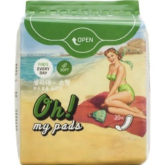 Изображение товара Ежедневные гигиенические прокладки CONSLY Oh! My Pads, 20 шт