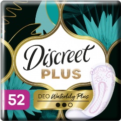 Изображение товара Ежедневные прокладки Discreet Plus Deo Водяная лилия 52 шт – тонкие и свежие