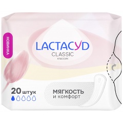 Изображение товара Ежедневные прокладки LACTACYD Classic экстрадышащие, 20 шт