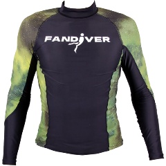 Изображение товара Гидрофутболка с длинным рукавом FanDiver Galaxy Green мужская, размер M