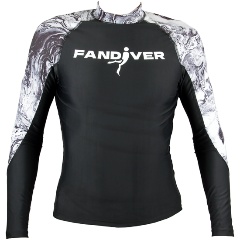 Изображение товара Гидрофутболка с длинным рукавом FanDiver, Marble Black, мужская, размер L