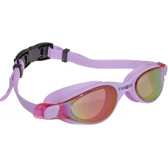 Изображение товара Очки для плавания FanSwim T56, цветные зеркальные линзы, сиреневая рамка, сиреневый силикон