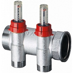 Изображение товара Коллектор FAR 1"(ВР-НР) с расходомер., 2отв. М24х19