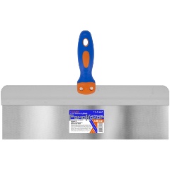 Изображение товара Фасадный шпатель РемоКолор "GRAND" прямой, нержавеющая сталь AISI430 0,4/0,42 мм, высота лезвия 100 мм, 450 мм 12-9-445