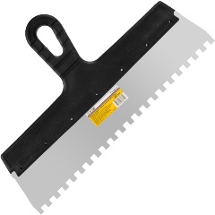 Изображение товара Фасадный зубчатый шпатель (нержавеющая сталь, 350мм, зуб.8x8мм) РемоКолор Мастер 12-8-350