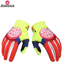 Изображение товара Велоперчатки спортивные FASTGOOSE G130-59, S (Asia M) желто-зеленый, красный, белый, синий