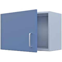 Изображение товара Шкаф ФЕЛИКС Навесной над вытяжкой 50см Ялта ПК-ПЛМ-Ш34Х50Н/НС-В1-1226 Белый+ Дымчато-голубой