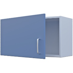Изображение товара Шкаф ФЕЛИКС навесной над вытяжкой 60см Ялта ПК-ПЛМ-Ш34Х60Н/НС-В1-1226 Белый+ Дымчато-голубой