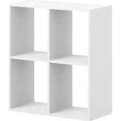 Изображение товара Стеллаж ФЕЛИКС 4-х секционный низкий белый шагрень 72.8x34x83 из ЛДСП