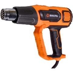 Изображение товара Строительный фен Вихрь ТП-2000РД мощность 2000 Вт регулировка температуры дисплей кейс