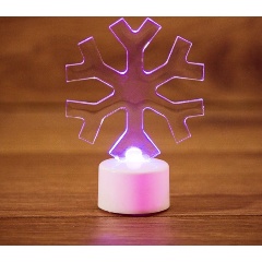 Изображение товара Фигура светодиодная NEON-NIGHT "Снежинка" 10 см с эффектом смены цвета, 501-055