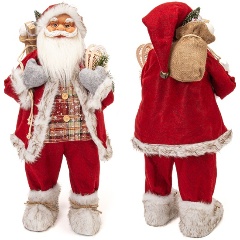 Изображение товара Фигурка новогодняя Winter Glade Дед Мороз с мешком 80 см, красный