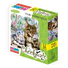 Изображение товара Фигурный деревянный пазл НЕСКУЧНЫЕ ИГРЫ 8420 MIMI Puzzles CHECKMATE для детей и взрослых