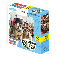 Изображение товара Фигурный деревянный пазл НЕСКУЧНЫЕ ИГРЫ 8417 MIMI Puzzles. ROAD TRIP