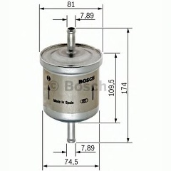Изображение товара Фильтр топливный BOSCH 0450905318 для автомобилей AUDI, VW, SEAT, SKODA