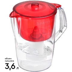 Изображение товара Фильтр для воды БАРЬЕР Лайт красный 1,6 л с кассетой Старт