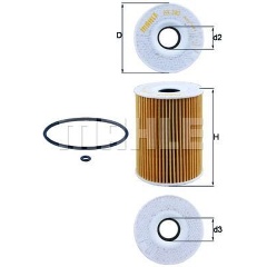 Изображение товара Фильтр масляный KNECHT/MAHLE OX380D