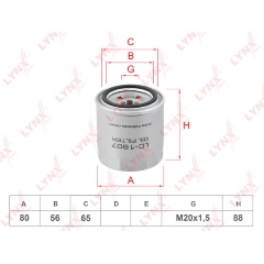 Изображение товара Фильтр масляный LYNXauto LC-1907