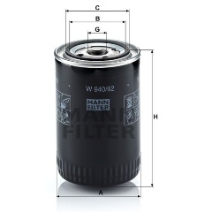 Изображение товара Фильтр масляный MANN-FILTER W 940/62