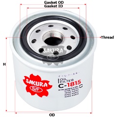 Изображение товара Масляный фильтр Sakura C1815 для Subaru IMPREZA и Legacy - надежная очистка масла