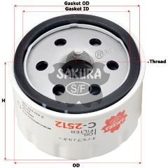 Изображение товара Фильтр масляный SAKURA C2512