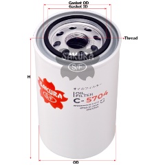 Изображение товара Фильтр масляный SAKURA C5704