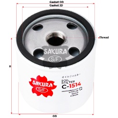 Изображение товара Фильтр масляный SAKURA C-1514