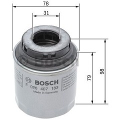 Изображение товара Фильтр масляный, вставка BOSCH F026407183