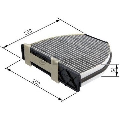 Изображение товара Фильтр салонный BOSCH для MERCEDES C (W202,S202), E (W210,S210), 1987432001