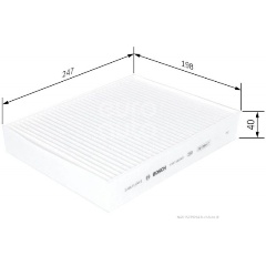 Изображение товара Фильтр салонный BOSCH для BMW 1 (F20,F21), 3 (F30,F31,F34) (11-) (1.4/2.0), 1987435003