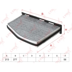 Изображение товара Угольный салонный фильтр LYNXauto LAC-1011C для AUDI SKODA SEAT VW