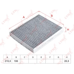 Изображение товара Угольный салонный фильтр LYNXauto LAC-334C для Toyota, Mazda и Lexus