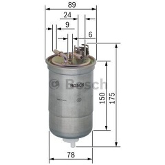 Изображение товара Фильтр топливный BOSCH для FORD Galaxy (95-00), 0450906267 (N 6267)