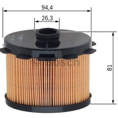 Изображение товара Фильтр топливный BOSCH для PEUGEOT CITROEN (98-) (1.9 D), 1457431703 (N 1703)