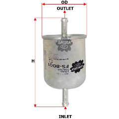 Изображение товара Фильтр топливный SAKURA FS8001 FS-8001