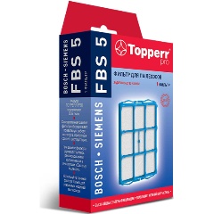 Изображение товара Фильтр Topperr FBS 5 для пылесосов Bosch Siemens задержка пыли 85%