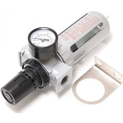 Изображение товара Фильтр влагоотделитель ROCK FORCE RF-AFR802 1/4'DR c индикатором давления для пневмосистемы 1/4"(10bar температура воздуха 5-60С.10Мк )