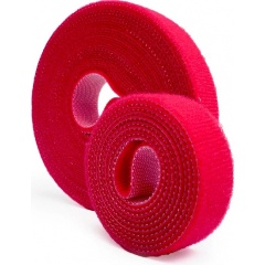 Изображение товара Рулон липучки FILUM ширина 15 мм, длина 1 м, цвет красный (кабельный организатор)