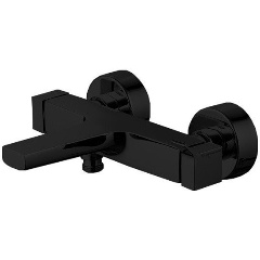 Изображение товара Современный однорычажный смеситель для ванны и душа черный матовый Zeta F3964/1NS