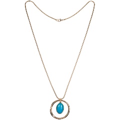 Изображение товара Колье FIORE LUNA TURQUOISE OPAL LN5142 BL G натуральный камень гипоаллергенный сплав