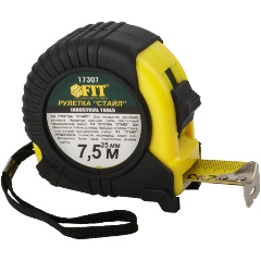 Изображение товара Рулетка FIT Профи, прорезиненный корпус "Стайл" 7,5 м x 25 мм