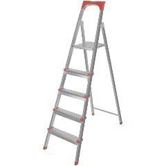 Изображение товара Стальная лестница-стремянка FIT 5 ступеней, легкая и прочная
